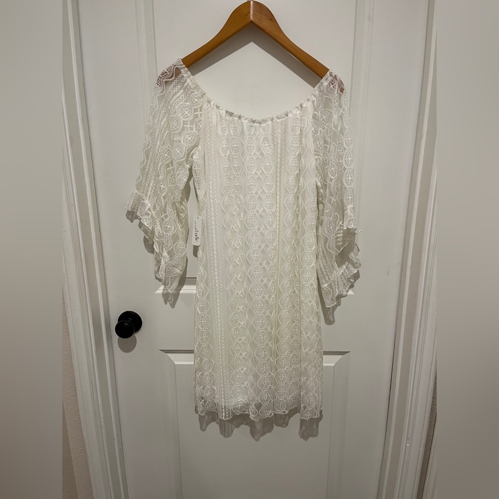 Charming Charlie White Lace Dress. NWT